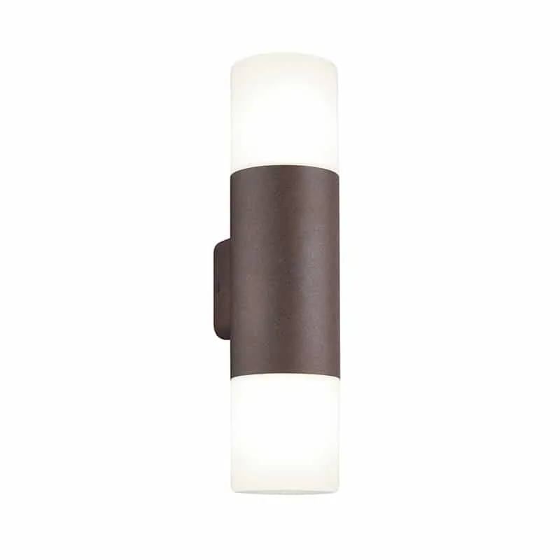 Aplique de exterior Trio Hoosic 2 luces óxido arriba y abajo IP44 33cm 2