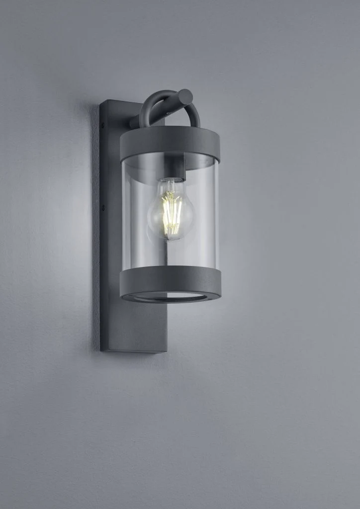 Aplique de exterior Trio Sambesi antracita sensor crepuscular IP44 33cm 2