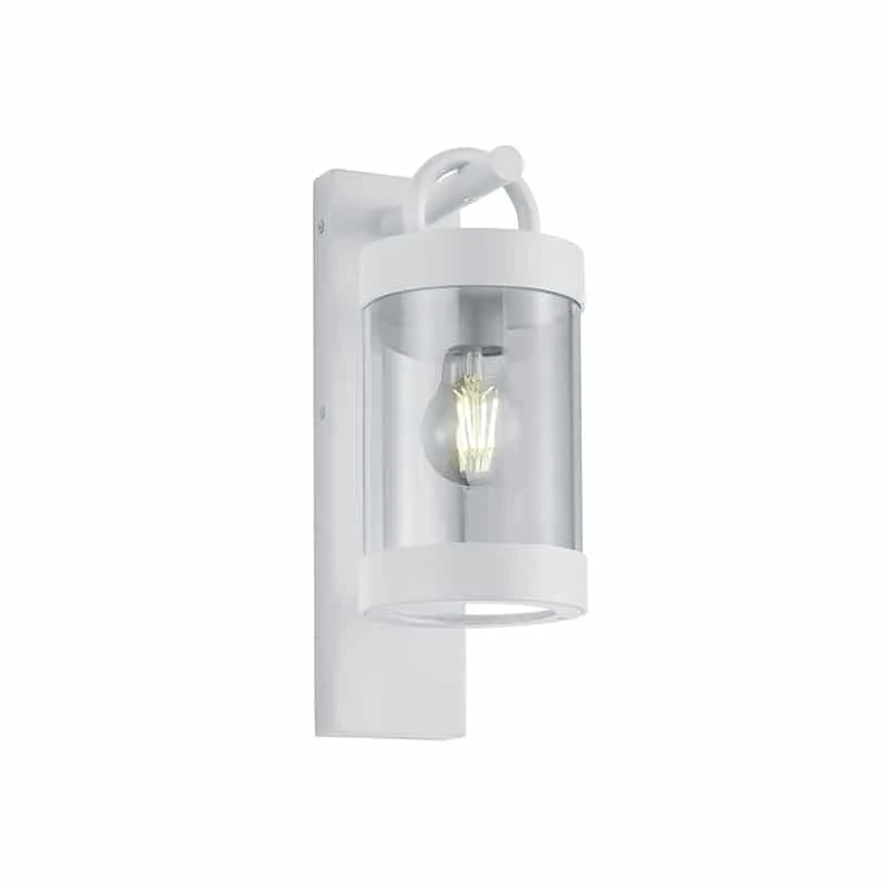 Aplique de exterior Trio Sambesi blanco mate sensor crepuscular IP44 33cm 2