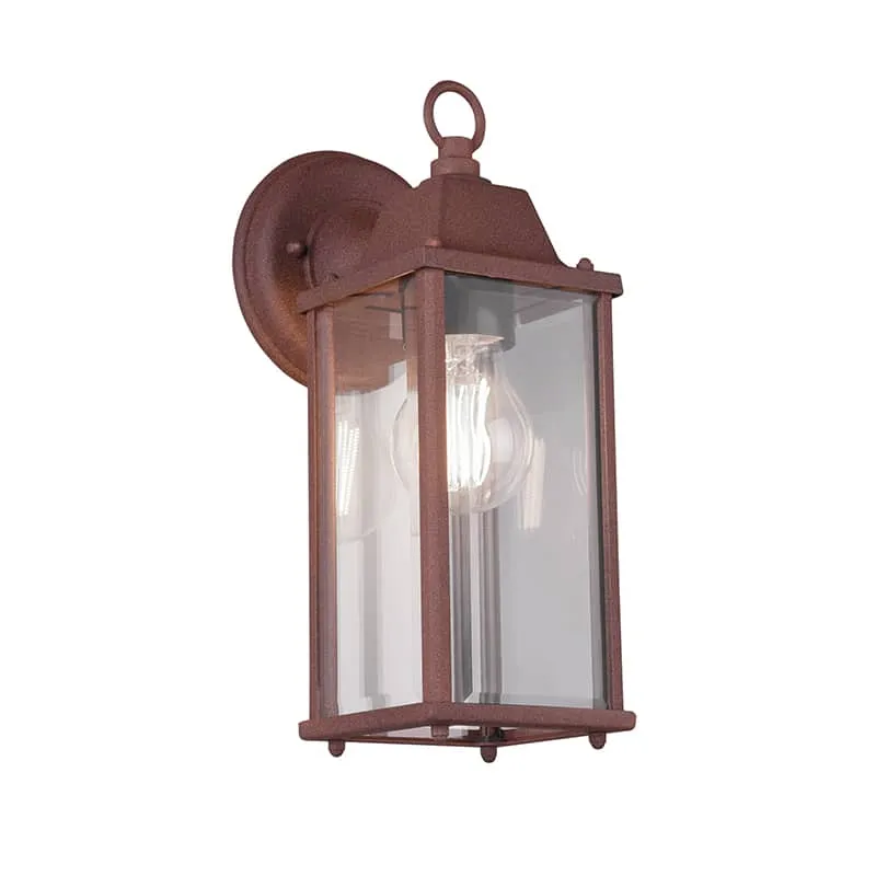 Aplique de exterior Trio Olona óxido IP23 2