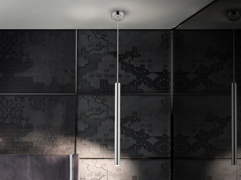 Lámpara de techo colgante Schuller Varas 1 luz cromo 3000K