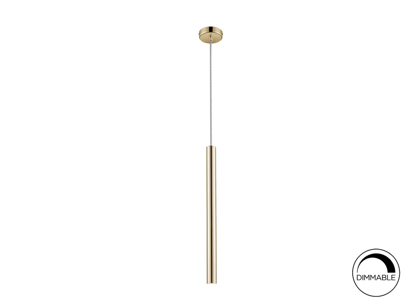 Lámpara de techo colgante Schuller Varas 1 luz oro 3000K