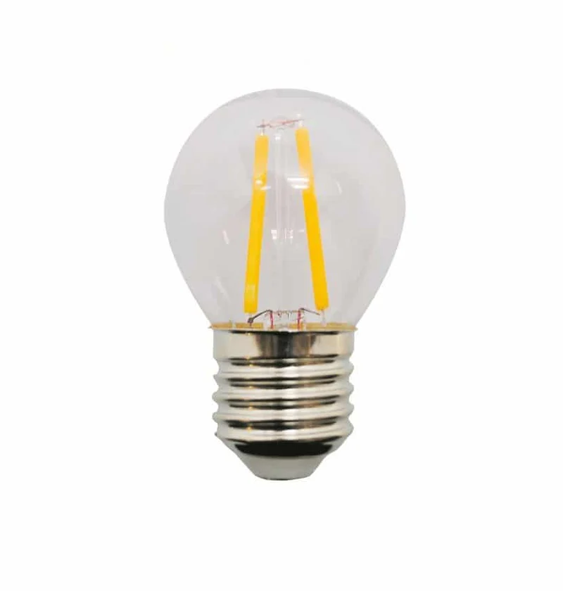 EB BOMBILLA ESFERICA FILAMENTO LED E27 2W 2000K LUZ CALIDA