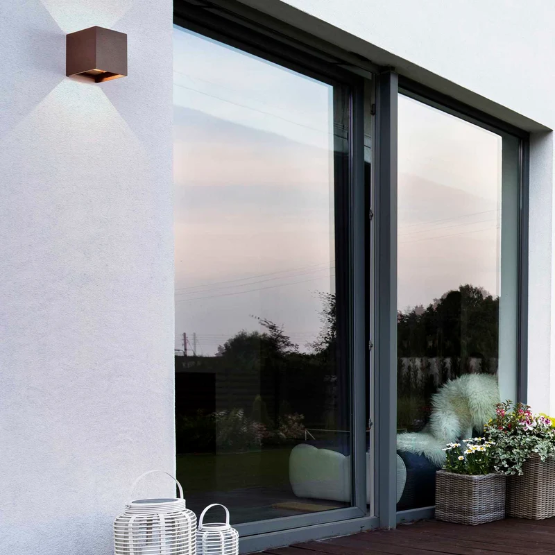 Mantra Davos Aplique exterior LED 4x6W 3000K IP54 marrón 7818