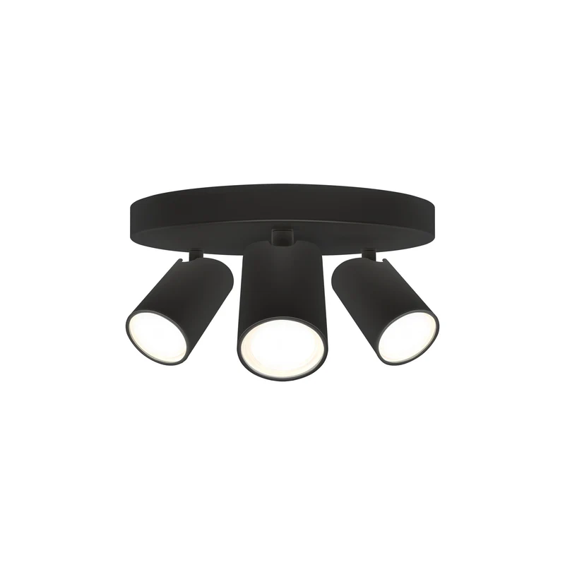 Mantra Sal Negro Plafón GU10 3 luces negro 7962