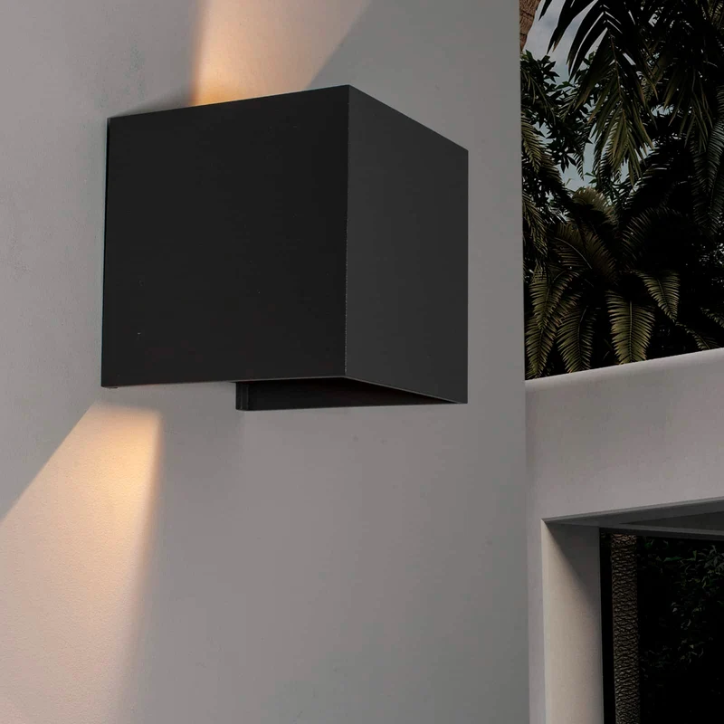 Mantra Davos Aplique exterior LED IP54 negro 7649 para jardín