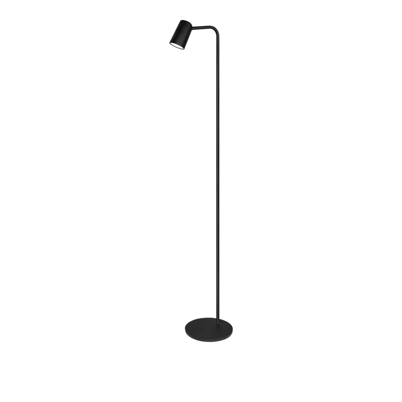 Mantra Sal Lámpara pie de salón 1 luz negro 7517