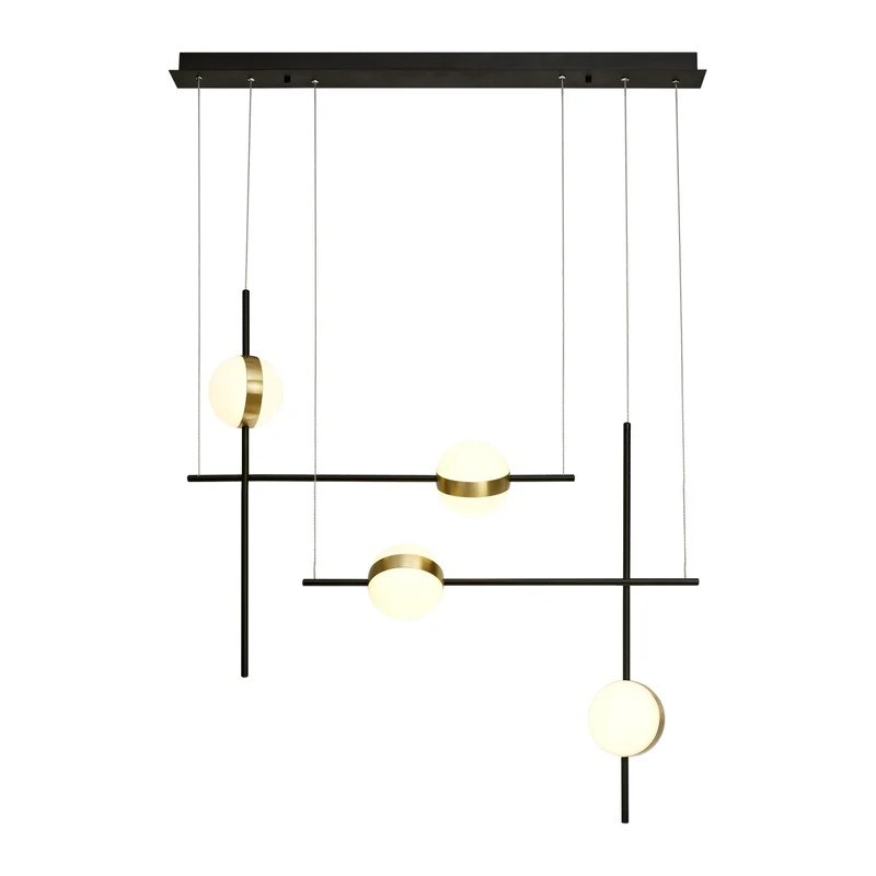 Mantra Cuba Lámpara de techo colgante LED dorado, negro 7160