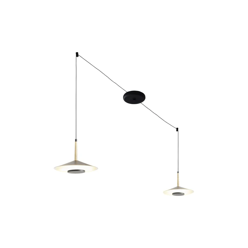 Mantra Orion Lámpara de techo colgante LED 2*8W 3000K negro, dorado 7306