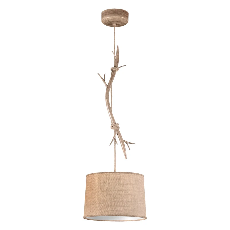 Mantra Sabina Lámpara de techo colgante imitación madera Ø35cm 6179 para dormitorio y salón