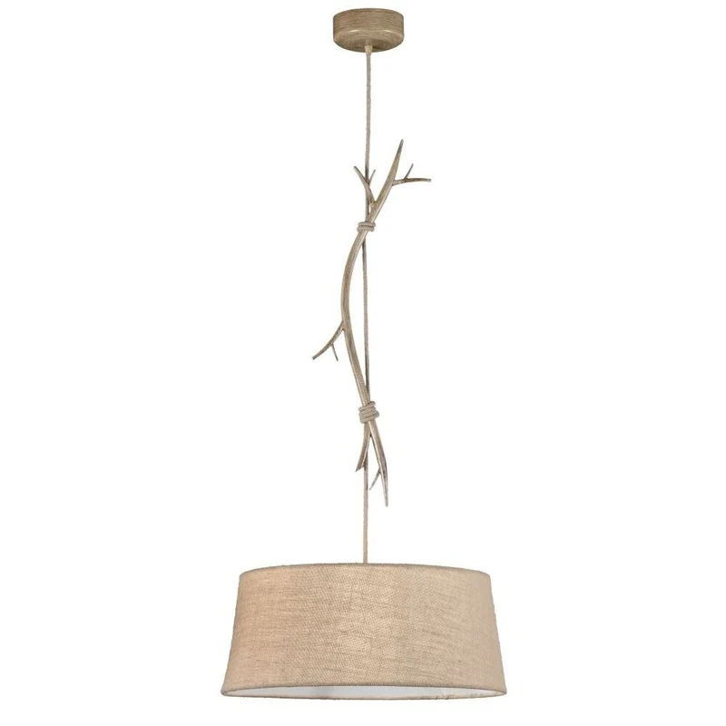 Mantra Sabina Lámpara de techo colgante imitación madera Ø60cm 6178 para dormitorio y salón
