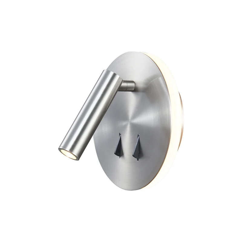 Mantra Cayman Aplique de pared lectura LED 3000K níquel satinado 6081