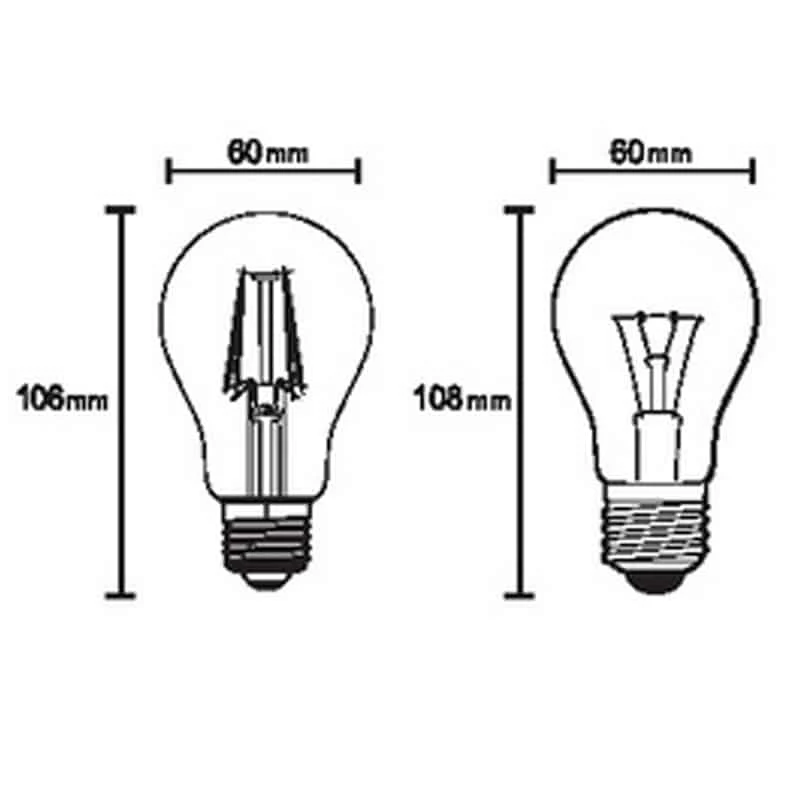 Mantra Bombilla E27 LED E27 7W 4000K 800lm transparente R09211