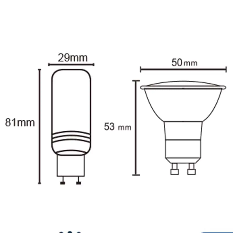 Mantra Bombilla GU10 LED GU10 4W 3000K 360lm blanco R09207