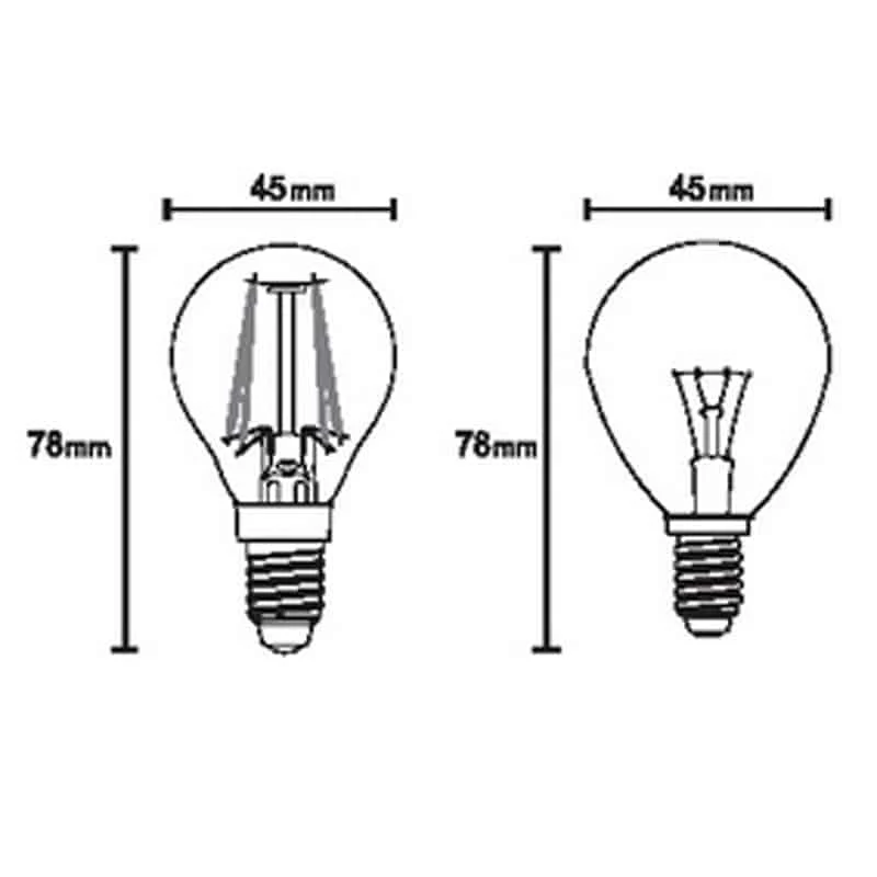 Mantra Bombilla LED E14 4W transparente 2700K R09114