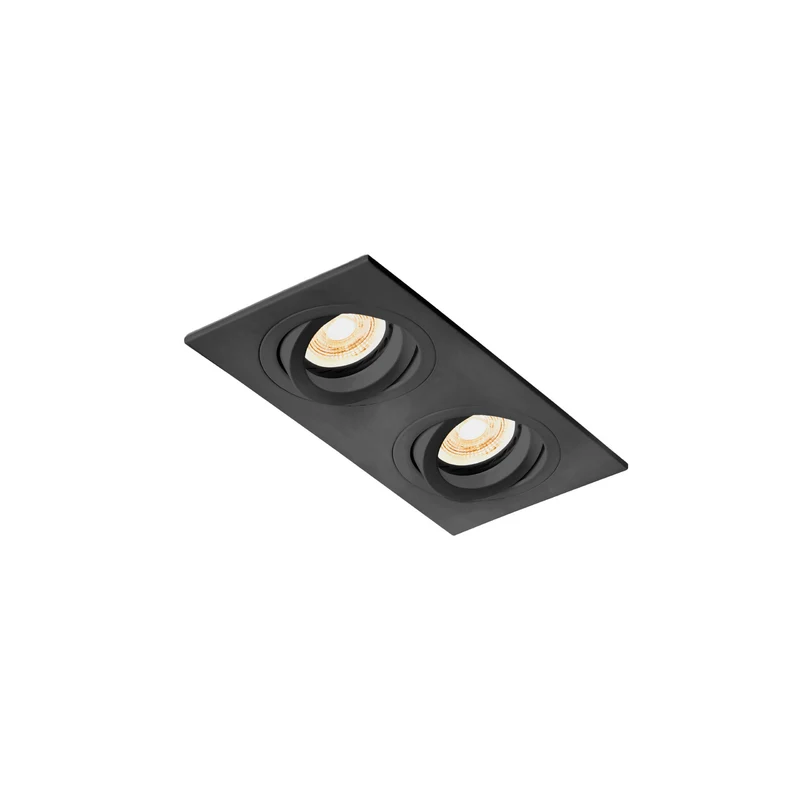 Downlight empotrable de techo Faro Radon GU10 LED negro mate IP20 43407