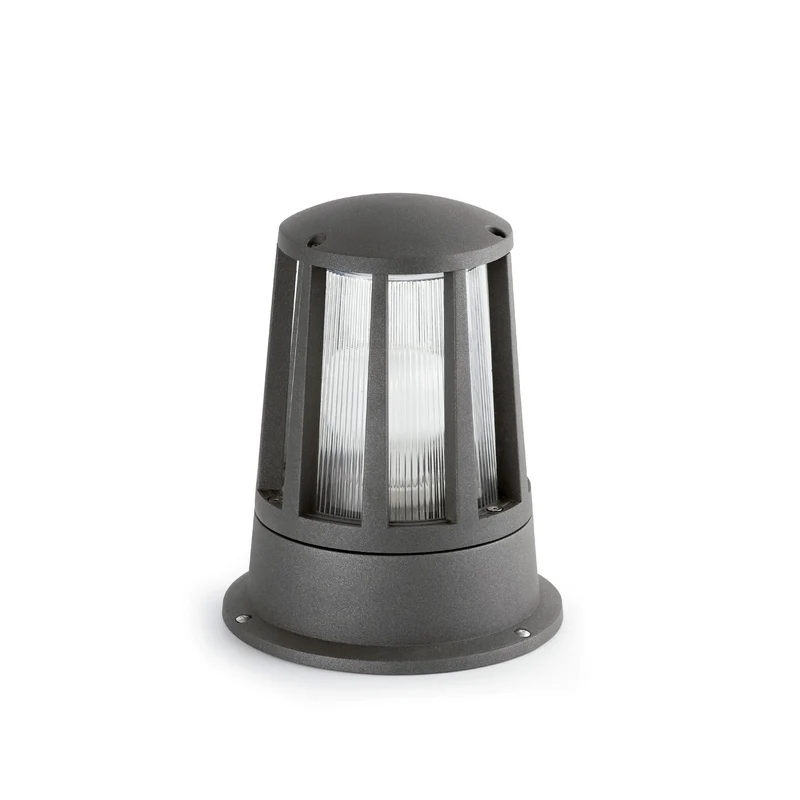 Baliza de exterior sobremuro Faro Surat 23cm E27 LED gris oscuro IP54 translúcido 72310