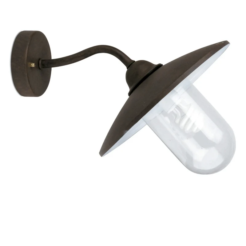 Aplique de exterior Faro Wally 30cm E27 LED marrón oxido IP44 74261