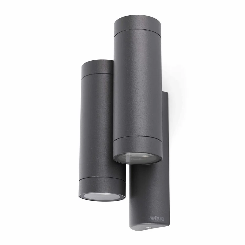 Aplique de exterior Faro Steps 27cm 4 luces GU10 LED gris oscuro IP44 75503