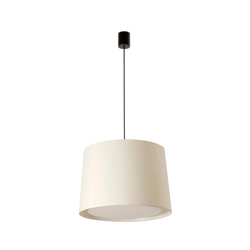 Lámpara de techo colgante Faro Conga grande E27 LED negro y blanco 64315-54