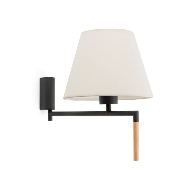 Lámpara de pared aplique Faro Ron E27 LED beige 64400-11