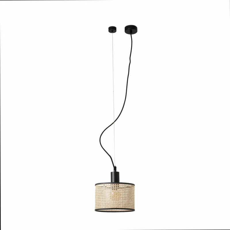 Lámpara de techo colgante Faro Mambo E27 LED ratán 64314-47