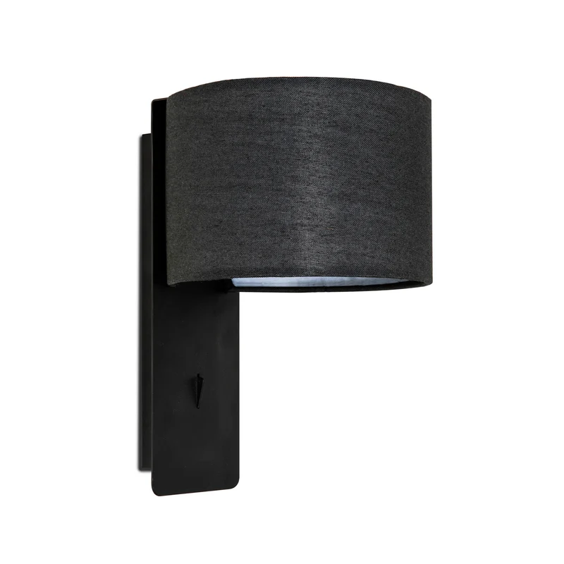 Lámpara de pared aplique Faro Fold E27 LED negro 64303