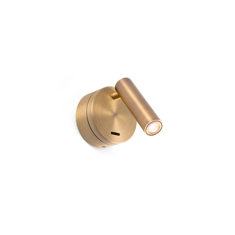Lámpara de pared aplique Faro Boc con lector LED bronce 3000K 62711