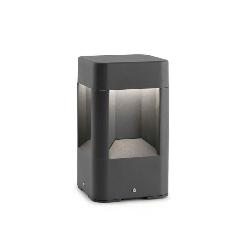 Sobremuro de exterior Faro Naya 20cm LED gris oscuro 3000K IP54 120° 71198