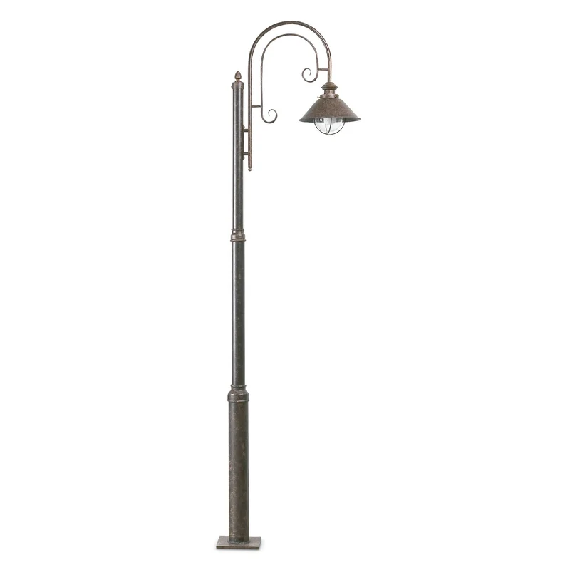 Farola de exterior Faro Nautica 220cm 1 luz E27 LED marrón oxido 71116