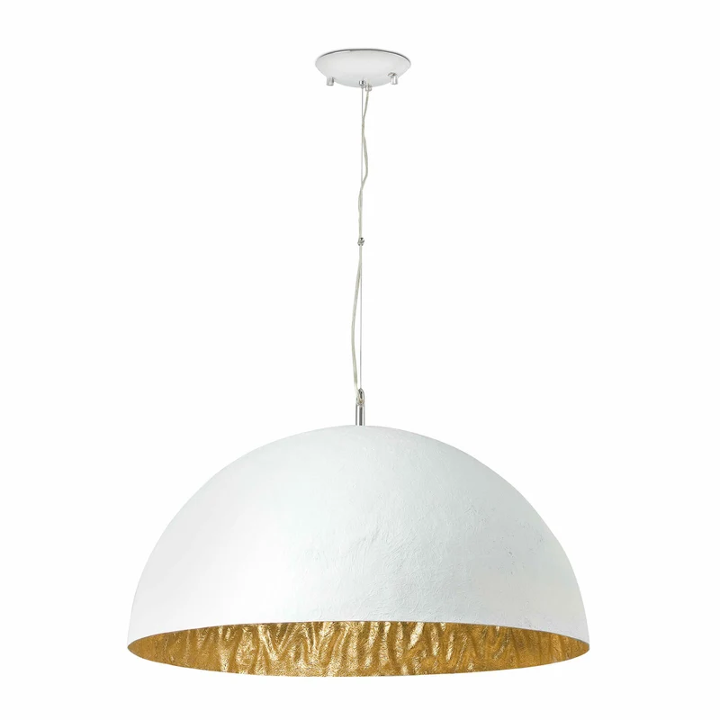 Lámpara de techo colgante Faro Magma grande 3 luces E27 LED oro Ø70cm 28399
