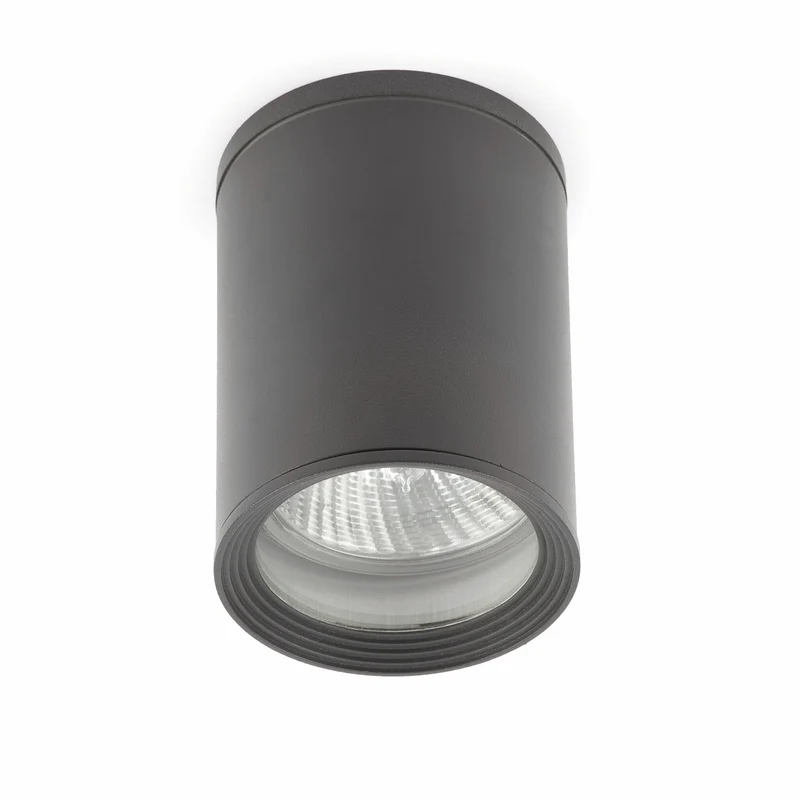 Plafón de exterior Faro Tasa 14cm E27 LED gris oscuro IP44 70806