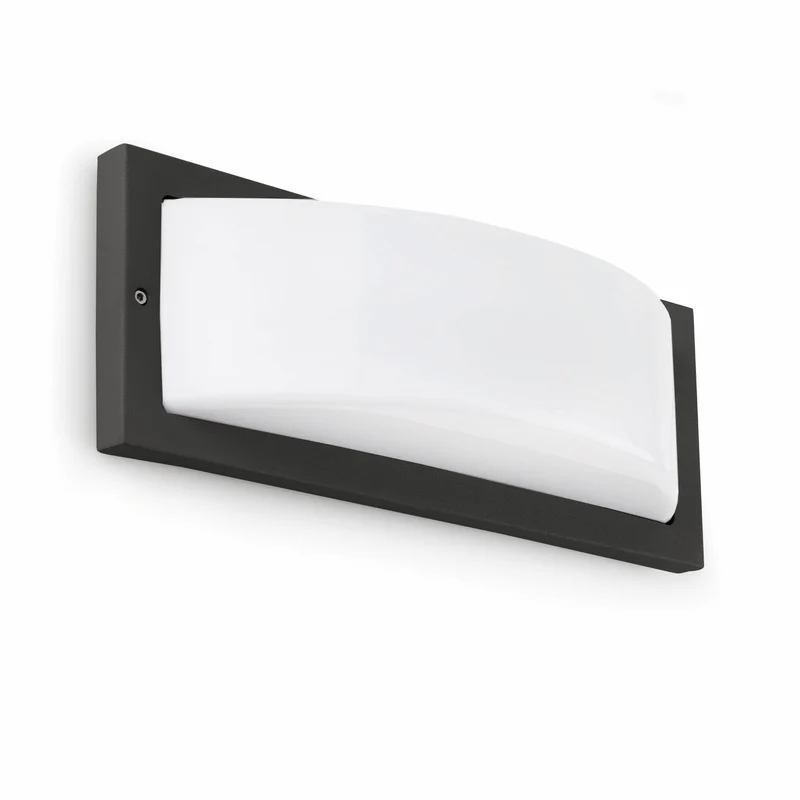 Aplique de exterior Faro Mol 14cm E27 LED gris oscuro IP44 opal 70720 para jardín
