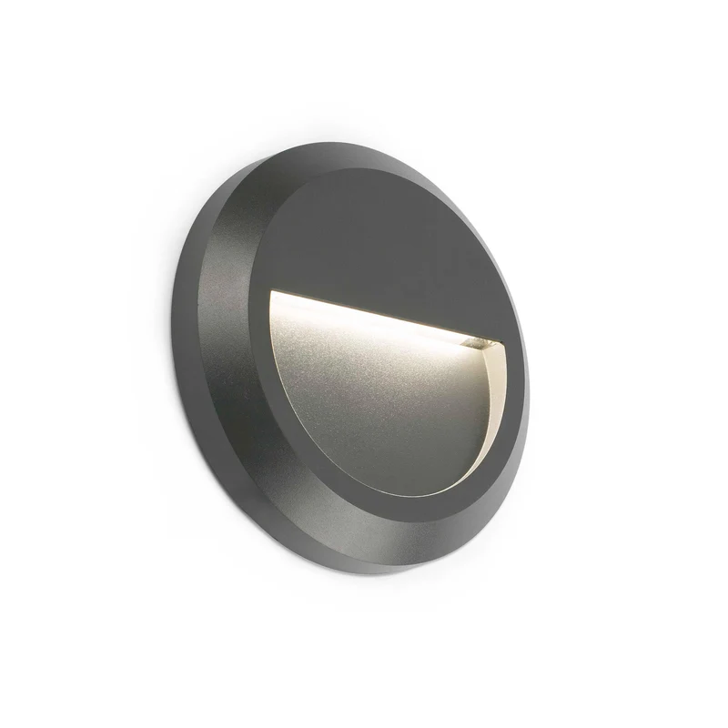 Aplique de exterior Faro Grant 12cm LED gris oscuro 3000K IP65 120° 70656