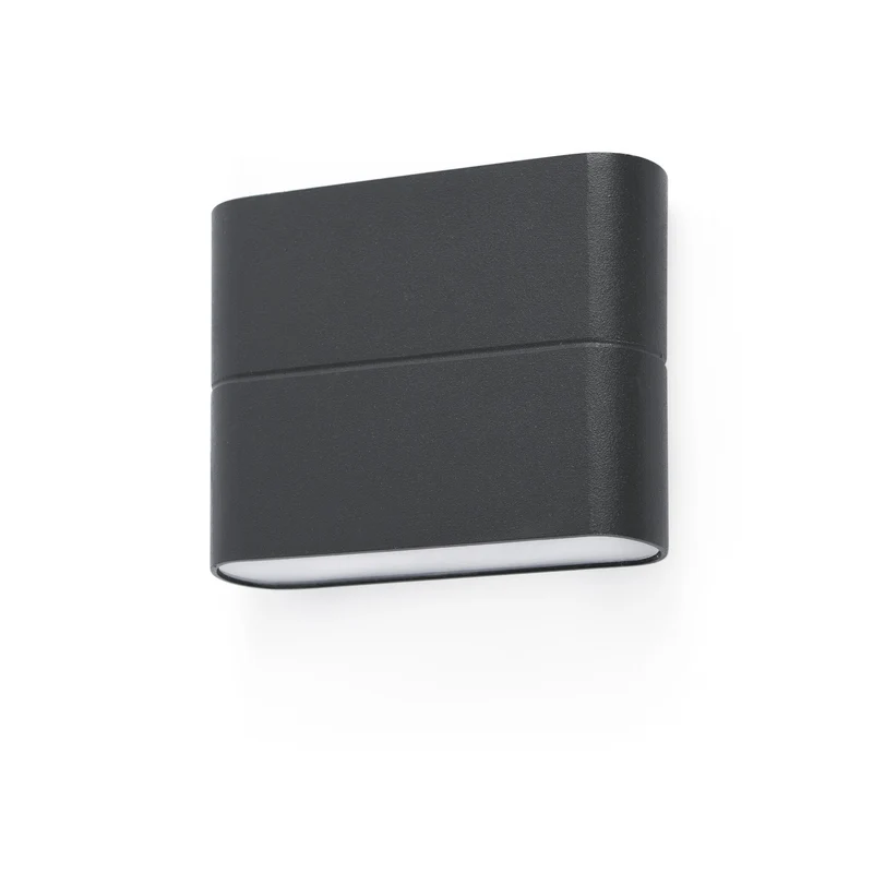 Aplique de exterior Faro Aday LED gris oscuro 3000K IP54 opal 11cm 70645