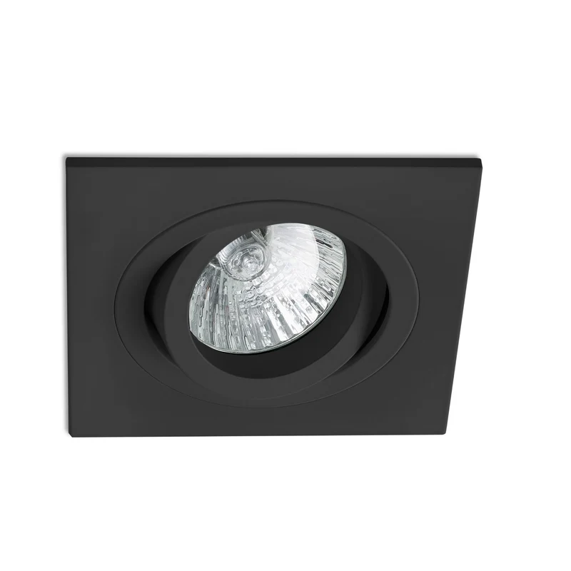 Downlight empotrable de techo Faro Radon GU10 LED negro mate IP20 43406