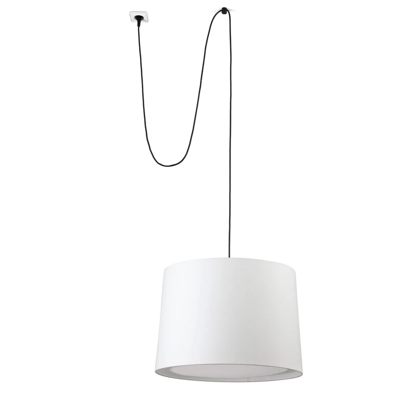Lámpara de techo colgante Faro Conga grande E27 LED blanco Ø50cm 68604-54 para dormitorio y salón