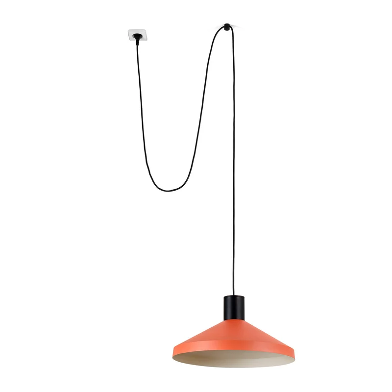 Lámpara de techo colgante Faro Kombo grande E27 LED terracota Ø40cm 68604-68