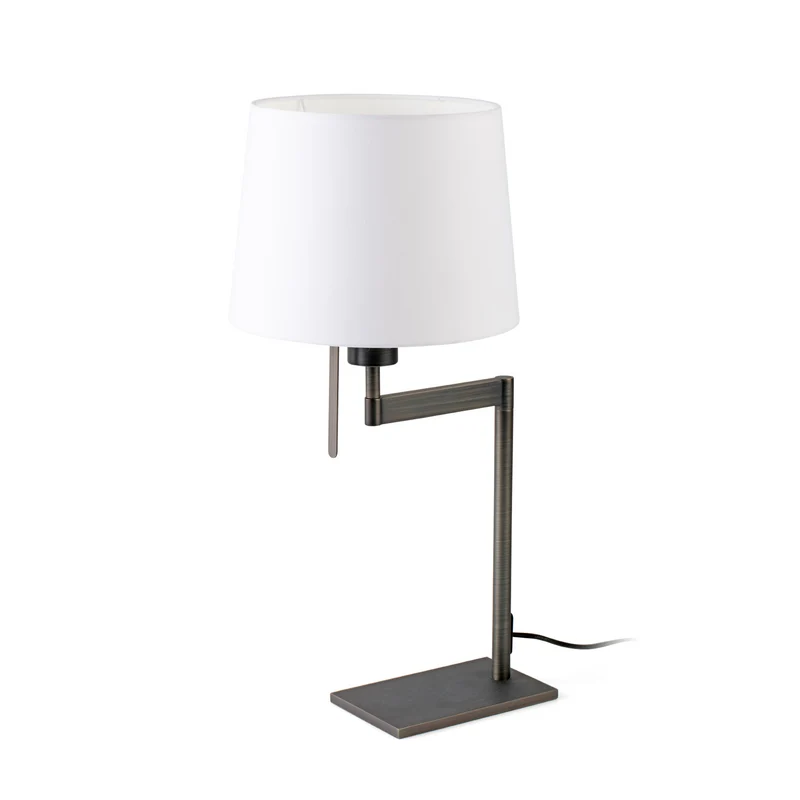 Lámpara de mesa Faro Artis E27 LED blanco 68488