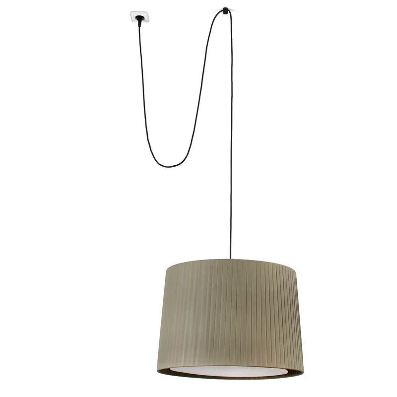Lámpara de techo colgante Faro Samba grande E27 LED negro y verde Ø50cm 68604-46