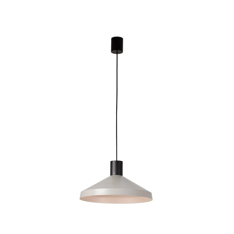 Lámpara de techo colgante Faro Kombo E27 LED gris Ø40cm 68595-1L