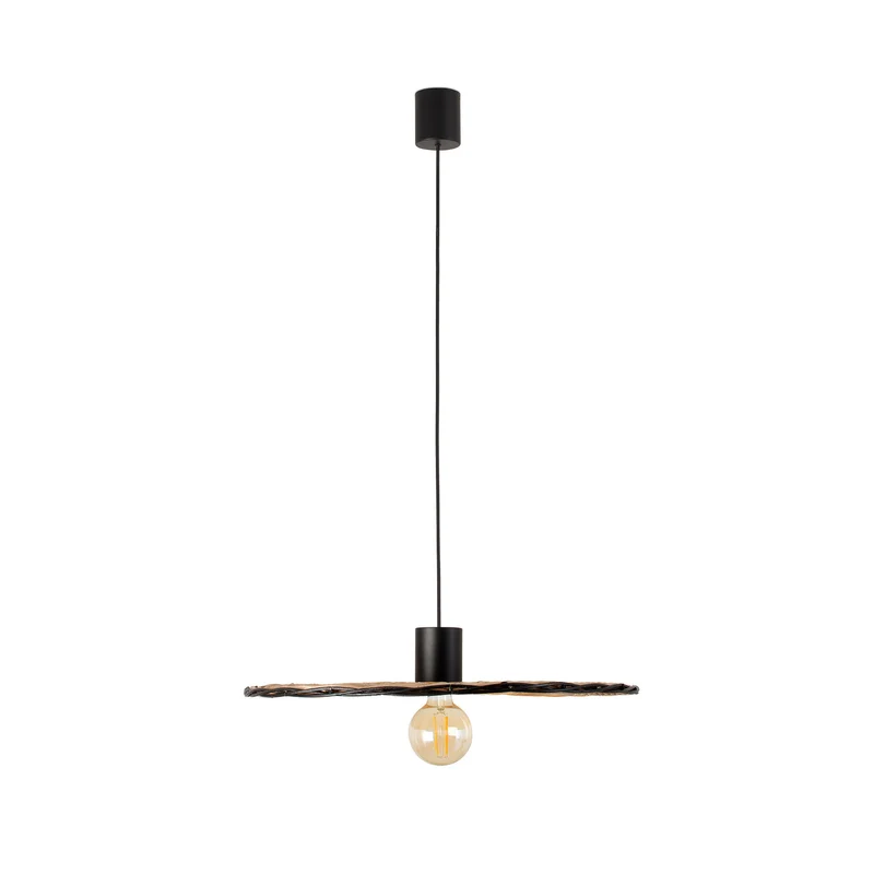 Lámpara de techo colgante Faro Costas E27 LED ratán Ø60cm 68590-69 para dormitorio y salón