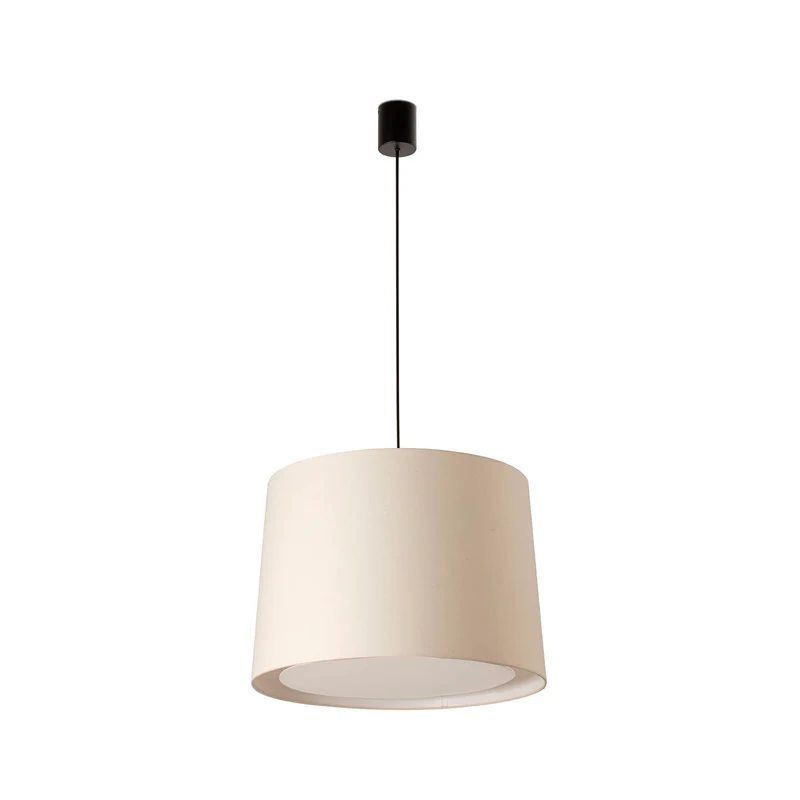 Lámpara de techo colgante Faro Conga grande E27 LED negro y beige 64315-55