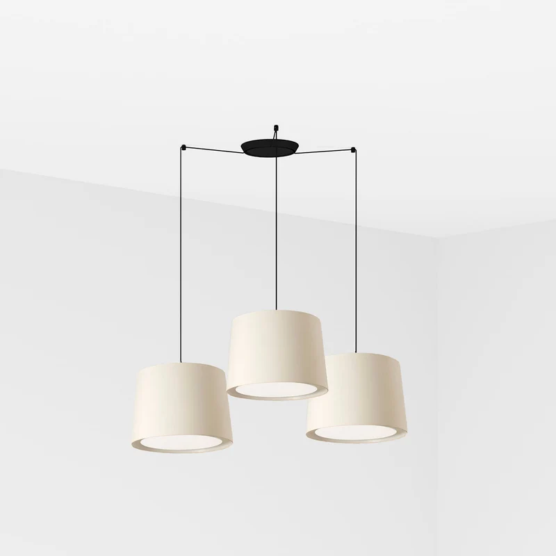 Lámpara de techo colgante Faro Conga grande 3 luces E27 LED blanco 64314-54-3L