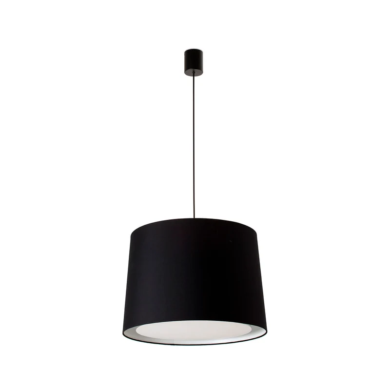 Lámpara de techo colgante Faro Conga grande E27 LED negro y negro 64315-56