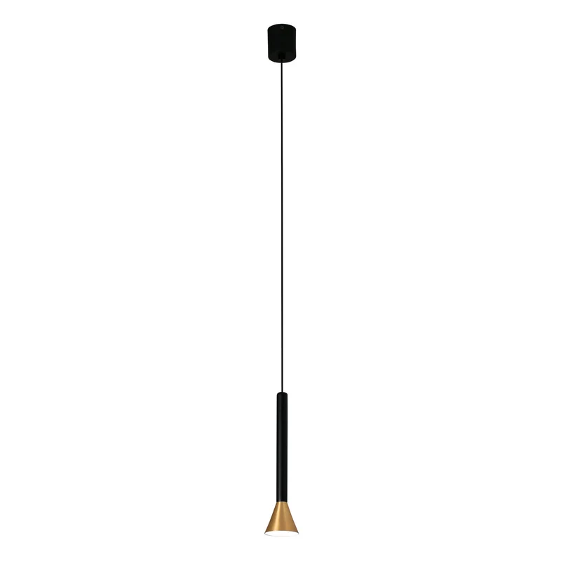Lámpara de techo colgante Faro Danka grande LED oro satinado 3000K 64223