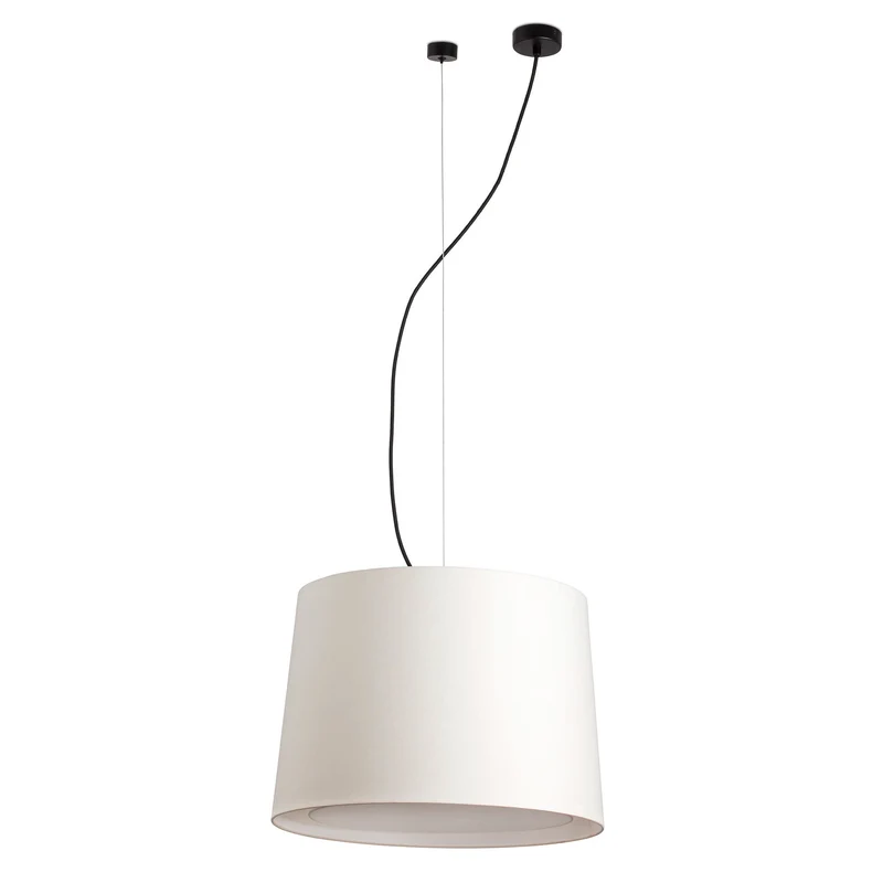 Lámpara de techo colgante Faro Conga E27 LED negro y beige 64314-55