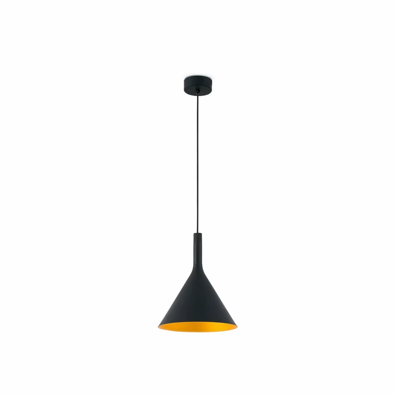 Lámpara de techo colgante Faro Pam LED oro 3000K Ø25cm 64162