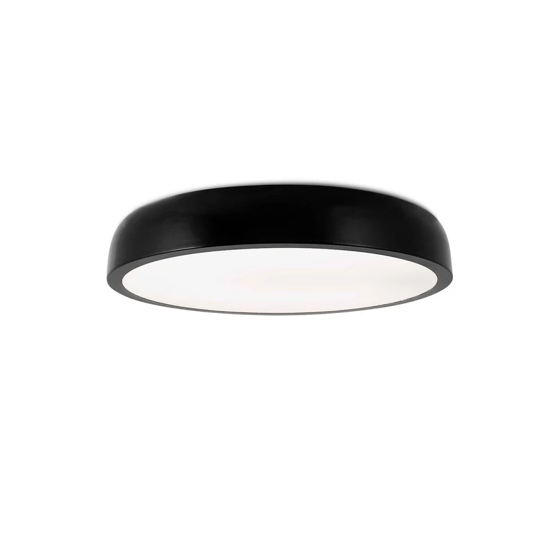Plafón de techo Faro Cocotte LED negro brillo 3000K Ø43cm 64251