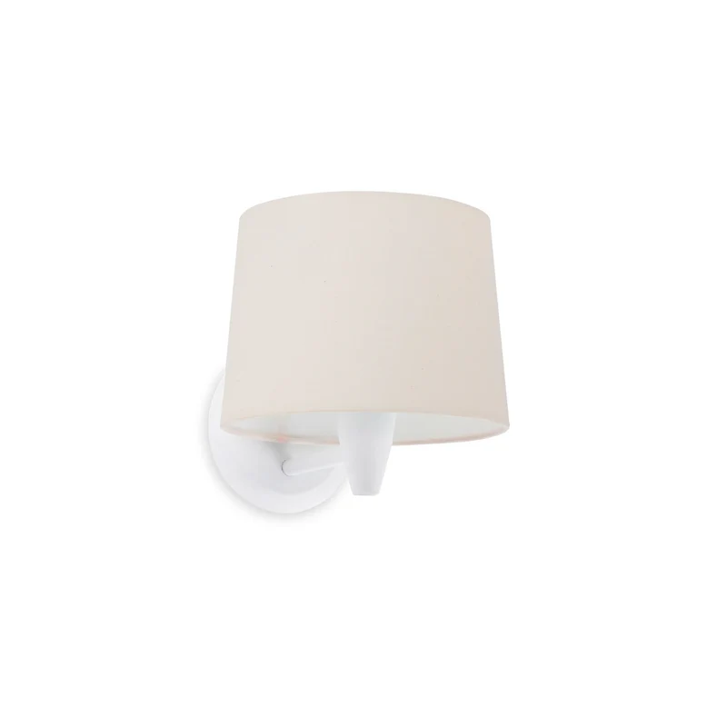 Lámpara de pared aplique Faro Conga E27 LED blanco y beige 64306-02